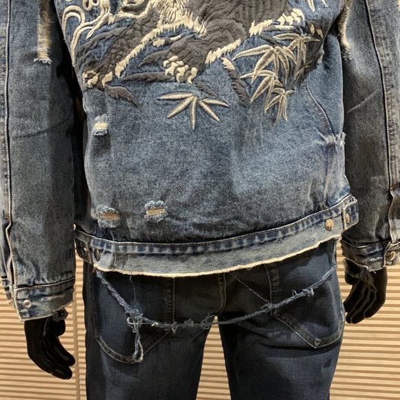 Cult of Individuality reversible tiger denim jeans jacket - Picture 10 of 16